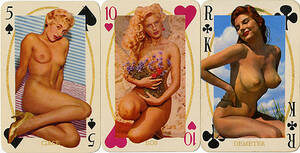 nude actress playing vintages cards - Vintage Erotic Playing Cards for sale from Vintage Nude Photos!