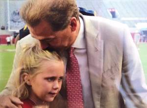 Northport Alabama Porn - Alabama coach Nick Saban shares a moment with Aubreigh Nicholas before  Saturday's game. [PHOTO COURTESY NICHOLAS FAMILY]