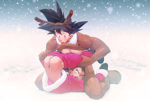 Goku Yaoi Porn - ... Goku gazing on Vegeta's Butt