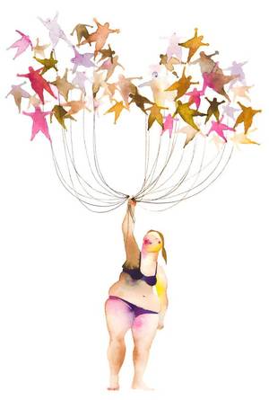 fat drawing - Kristy Milliken's Drawings Of Luscious Fat People Confronts Body Image  Issues