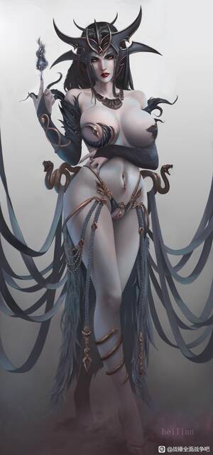 Fantasy Witch Porn - Rule 34 - 2d black hair dark elf elf female headdress heilian pale skin  sorceress warhammer (franchise) warhammer fantasy witch | 6061754