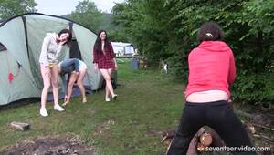 lesbian sluts camping - Teen camping trip turns to lesbian orgy - Hell Porno