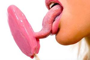 Long Tongue Pussy Eating - A long tongue licking an ice cream erotically