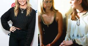 Alyson Hannigan Tit Fuck - Buffy's Sarah Michelle Gellar Talks Alyson Hannigan Feud
