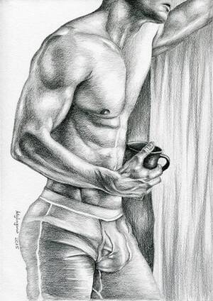 Big Dick Porn Pencil Drawings - Pencil Drawings Gay Big Cocks | Gay Fetish XXX