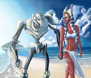 General Grievous Porn - Grievous - Shaak Ti - Beach by Raikoh-illust