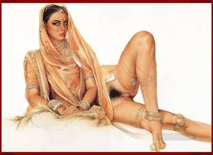 erotic indian naked - Indian erotic lady sexy nude Oil Paintings