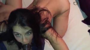 husband sucks black cock - Sissy husband sharing with wife a black cock sucking and licking