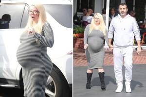 heavily pregnant pornstar - Pregnant Jenna Jameson looks ready to pop as she shows off huge baby bump  on lunch date with fiance Lior Bitton | The Sun