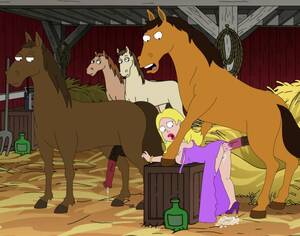 American Dad Anal Pain - Rule 34 - american dad anal anal penetration anal sex animal genitalia  animal penis ass balls barn being watched bent over bestiality blonde hair  brown fur clothing cum cum in ass cum