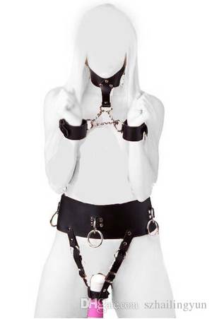 Forced Vibrator In Underwear Porn - Sex Bondage Set Pu Leather Female Vibrator Harness Forced Multi Orgasm  Underwear With Neck Collar To Wrist Restraint Cuffs Male Chasitity Male  Chastity ...