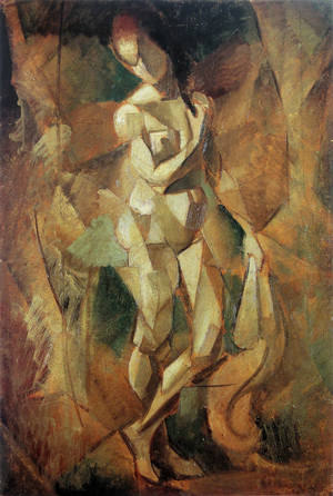 Bad Art Studios - Jean Metzinger, 1911, Nu (Nu debout), oil on carton, 52 x 35 cm. Reproduced  in Du \