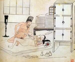 18th Century Cartoon Porn - 18th-century Korean pornographic cartoon, featuring an old Confucian  scholar and his young mistress [540x451] : r/ArtefactPorn