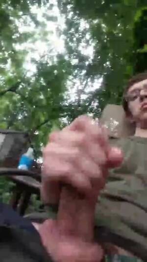 Hung Nerd Porn - Skinny hung nerd strokes huge cock outdoors - ThisVid.com