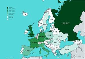 Euro Porn Search - Number of Pornhub search results for each European nationality : r/Maps