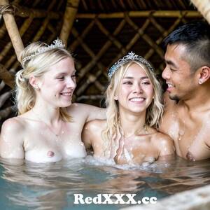 amwf blonde teen - Lucky Asian man bathing with two blonde brides (AMWF threesome) from 9 awf amwf  blonde teen lola fucks asian man Post - RedXXX.cc