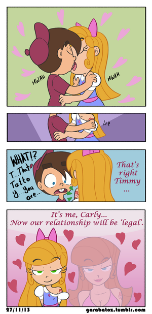 Fairly Oddparents Blonde Porn - Xbooru - 2013 blonde hair blue eyes bow brown hair carly (fop) comic  garabatoz green eyes hat headgear heart kissing lick licking long hair  making out missy missy (fop) short hair the
