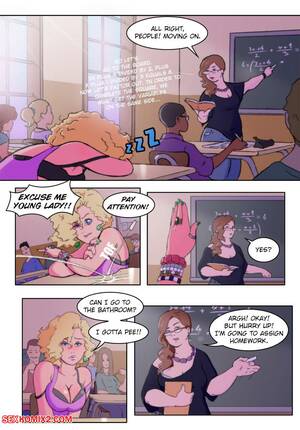 cartoon bathtub sex - âœ…ï¸ Porn comic Girls Bathroom. Chapter 1. BloodLust. Sex comic hot blonde  began | Porn comics in English for adults only | sexkomix2.com