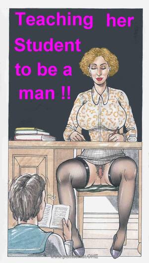 Adult Education Teacher And Student Sex Cartoon - Teaching Her Student to be a Man - Porn Cartoon Comics