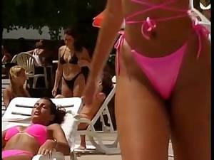classic porn jerking off - Retro Bikinis Jerk Off Challenge