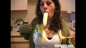 american indian blowjobs - NDNgirls.com | Native American Indian girl dared to suck a large banana  ends up giving big black cock blowjob in the kitchen - XVIDEOS.COM