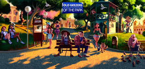 Cartoon Sex Porn Real People - Old Geezers of the Park - header ...