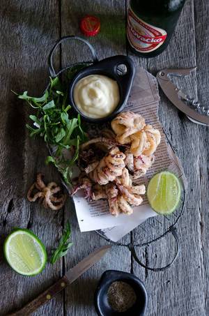 Croatian Cuisine - Lignje sa sol i papar {squid with salt + pepper} (He Needs Food