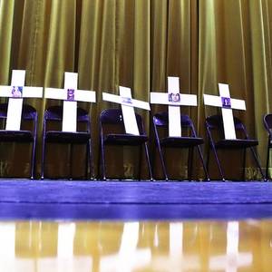 Homemade Porn Elmira Ny - At Notre Dame High School, 17 crosses bearing the photos