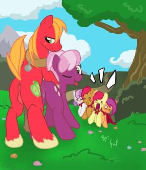 Big Mac And Cheerilee - apple_bloom_(mlp) babs_seed big_macintosh cheerilee cutie_mark_crusaders  earth_pony equine female friendship_is_magic fuf fur male my_little_pony