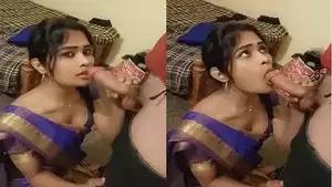 indian saree blowjob - Mallu Hot Blowjob Girl In Saree Reveals Cleavage indian sex video