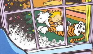 Calvin And Hobbes Mom Porn - Artist Conjures Calvin & Hobbes in Wicked Holiday Display ::  YummyMummyClub.ca