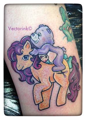 Care Bears Cartoon Porn - care bears & my little pony tattoo.