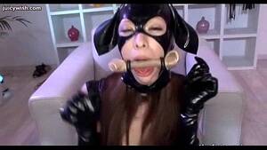 latex asian ladyboy - Asian shemale in latex gets rubbed - XVIDEOS.COM