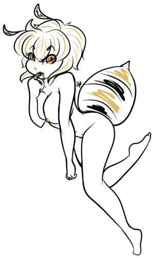 Drawings Cute Porn - Because everyone has been drawing cute bee Porn Photo Pics