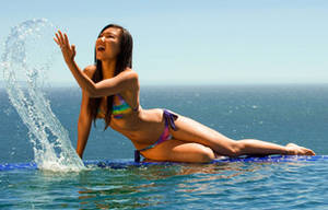 hiromi oshima beach - Girls & Beaches