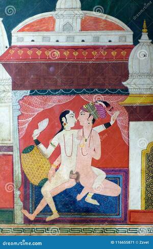 Ancient King Porn Paintings - Ancient Famous Erotic Nepalese Painting Stock Image - Image of antique,  kama: 116655871