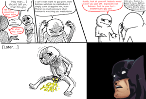 Funny Gay Cartoon Porn - A comic I drew about Batman and gay porn. Slight NSFW. : r/funny