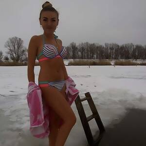 naked russian beach beauty - Porn star, models and a ballerina go for a dip in freezing lake for  traditional Russian Epiphany celebrations | The Sun
