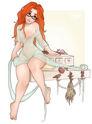 fantasy pin up girls nude - A commission for StudioBueno Another pin up of Jenn! Free reign yet again-  annnnd it turned into a cute, lazy morning, shabby chic thing. Sheer and  Chic