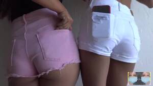 cute asian jean shorts - Insane Jeans Fetish 2 Asian Goddesses Showing off Short Shorts - Pornhub.com