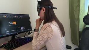 amateur monitor porn - Free Cutie masturbates during the time that watching porn movie #2 - amateur  Porn Video HD