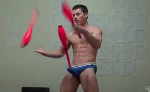 Bidet Porn Male - Here's A Video Of Gay Porn Star Chip Tanner Juggling With His Erect Cock