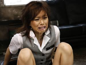 japan teen gagged - Poor Japanese teen in a shirt gagging with hot jizz from two cocks - Porn  Video at XXX Dessert Tube