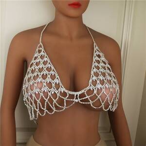 Body Jewelry Porn - Porn Bra Mesh Crystal Underwear Bondage Sexy Jewelry for Women Rhinestone Body  Chain Sex Accessories Party Sexy Lingerie Jewelry - AliExpress