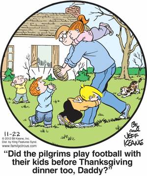 Family Circus Comics Sex - Thanksgiving football tradition | Family Circus (2012-11-22)