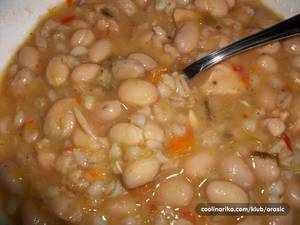 Croatian Cuisine - RiÄet (richet) - beans and barley pottage (Croatian cuisine comprises a  variety of