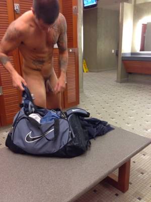 huge penis spy - Sexy lad caught naked in the Locker Room