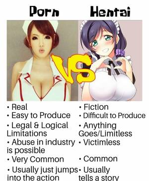 Hentai Vs Porn - Porn vs. Hentai : r/TrashTaste