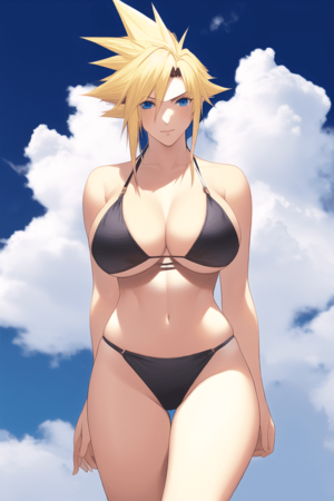 Cloud Strife Gender Bender Porn - Final Fantasy Hentai Art - Solo, Blue Eyes, Genderswap (mtf), Bikini, Cloud  Strife, Ai Generated - Valorant Porn Gallery