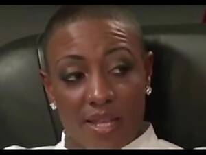 ebony milf teacher - Ebony Milf Teacher with Shaved Head bangs Student